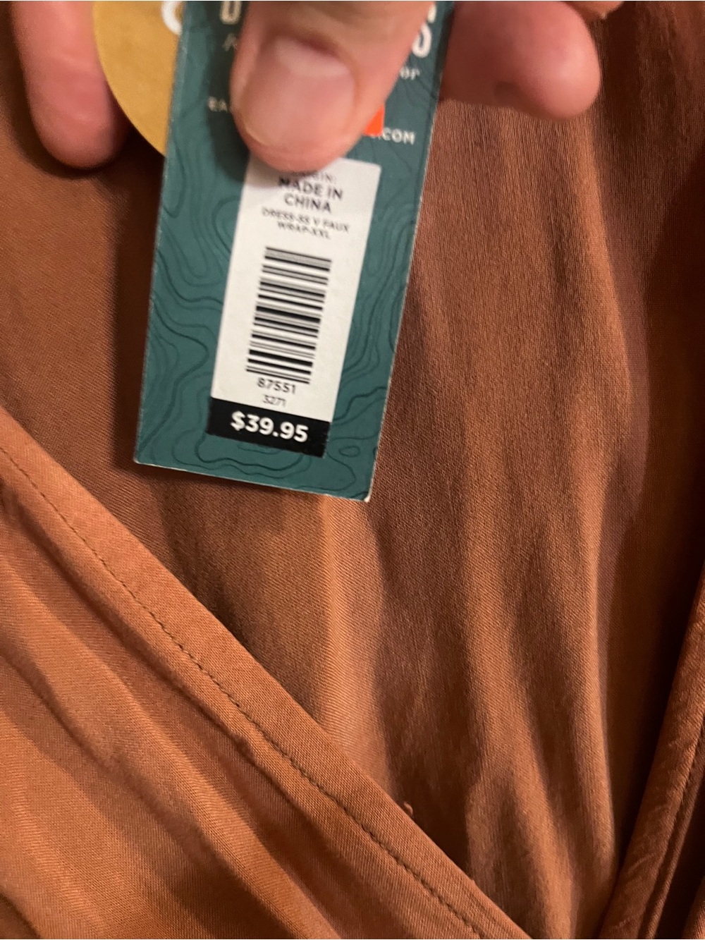 EARTHBOUND Burnt Orange Wrap-Front Midi Dress - Picture 3 of 10